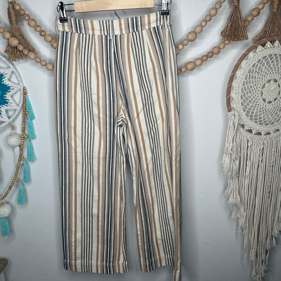 Free People Patti High Waisted Striped Cropped Pants - Picture 3 of 4